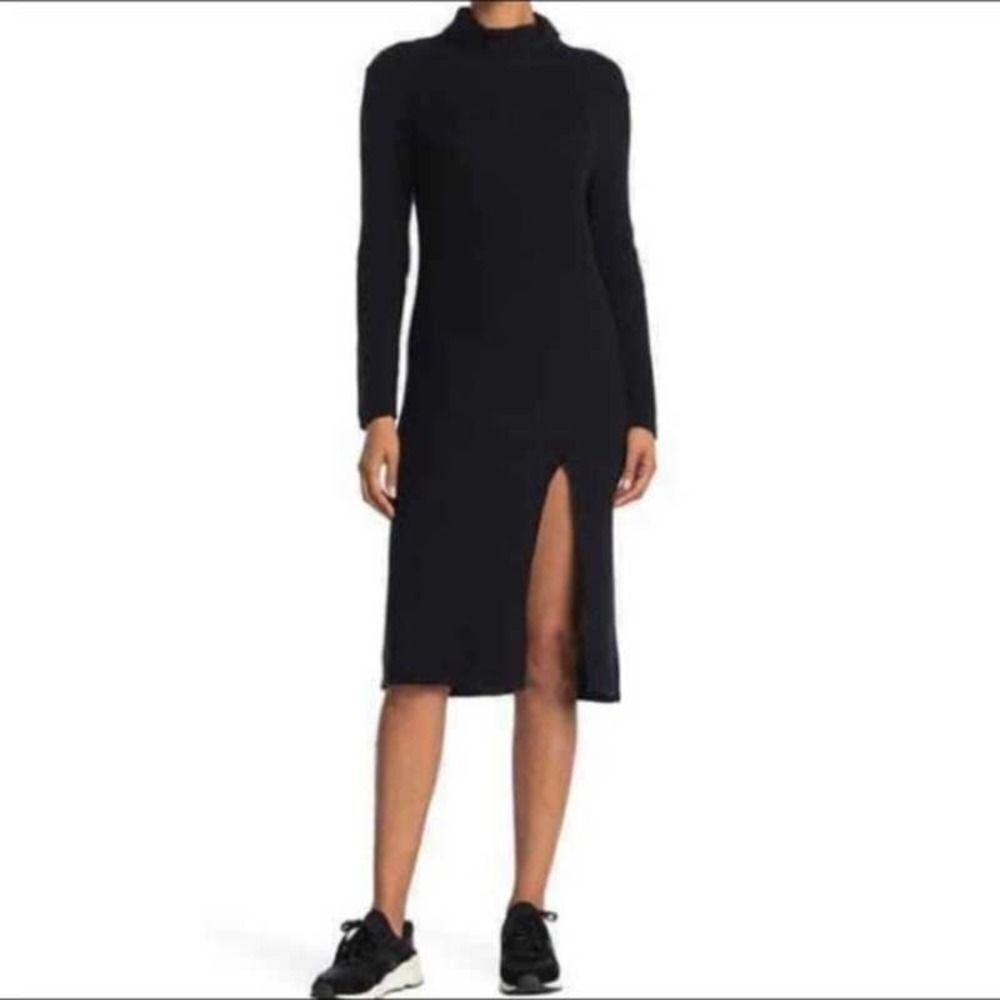 Abound mock Neck Midi Ribbed Sweater Dress Womens Medium NWT